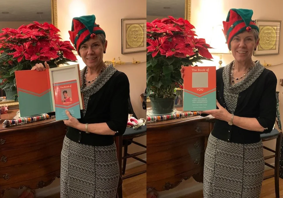 Picture of Sarah Brown holding Book of You
